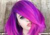 Фарбування волосся в фіолетовий колір натуральними засобами